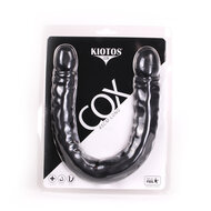 Kiotos Cox - Dubbele Dildo 45 x 4,5/4,8 cm - Zwart