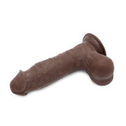 Kiotos Cox - Dildo Met Glijdende Huid 19.5 x 4.5 cm - Bruin