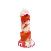 Kiotos Monstar - Dildo Beast 1 - 20.5 x 5.5 cm - Tie Dye Oranje/Wit/Rood