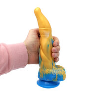 Kiotos Monstar - Dildo Beast 17 - Goud/Blauw/Wit