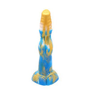 Kiotos Monstar - Dildo Beast 19 - 25 x 6 cm - Goud/Blauw/Wit