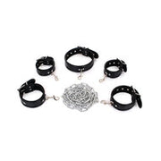 Budget Bondageset Met collar, hand- En voetboeien - Zwart