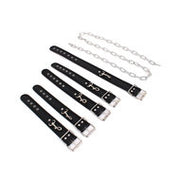 Budget Bondageset Met collar, hand- En voetboeien - Zwart