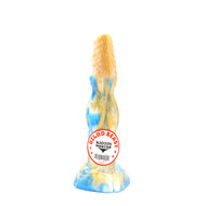 Kiotos Monstar - Dildo Beast 19 - 25 x 6 cm - Goud/Blauw/Wit