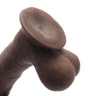 Kiotos Cox - Dildo Met Glijdende Huid 19.5 x 4.5 cm - Bruin