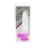 Kiotos Cox Color - Gekleurde Dildo 08 - 18,5 x 4 cm - Transparant/Paars