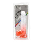 Kiotos Cox Color - Gekleurde Dildo 08 - 18,5 x 4 cm - Transparant/Rood