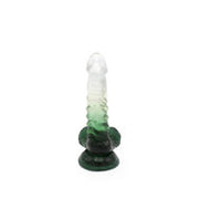 Kiotos Cox Color - Gekleurde Dildo 02 - 18,5 x 4 cm - Transparant/Groen