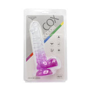 Kiotos Cox Color - Gekleurde Dildo 04 - 22,5 x 4 cm - Transparant/Paars