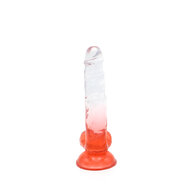 Kiotos Cox Color - Gekleurde Dildo 05 - 20 x 3,2 cm - Transparant/Rood