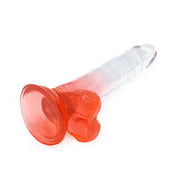 Kiotos Cox Color - Gekleurde Dildo 05 - 20 x 3,2 cm - Transparant/Rood