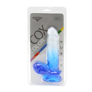Kiotos Cox Color - Gekleurde Dildo 07 - 18 x 4 cm - Transparant/Blauw