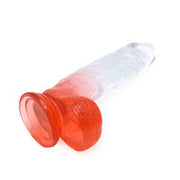 Kiotos Cox Color - Gekleurde Dildo 09 - 21,5 x 4,3 cm - Transparant/Rood