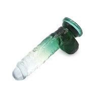Kiotos Cox Color - Gekleurde Dildo 09 - 21,5 x 4,3 cm - Transparant/Groen