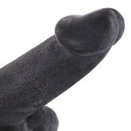 Kiotos Cox - Rechte Dildo met balzak 16 x 4 cm - Zwart