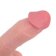 Kiotos Cox - Sliding Skin Dubbellaags Dildo 19.5 x 4.5 cm - Lichte Huidskleur
