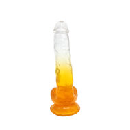 Kiotos Cox Color - Gekleurde Dildo 06 - 22,5 x 4,2 cm - Transparant/Geel