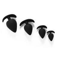 Kiotos - Siliconen Anker Buttplug Set - 4 stuks - zwart
