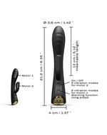 Dorcel - Flexi Rabbit - Verwarmde Tarzan Vibrator - Zwart