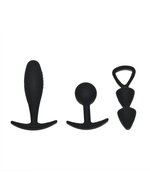 Rimba - Basel - Buttplug Set Van 3 - Zwart - Maat S