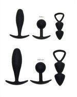 Rimba - Basel - Buttplug Set Van 3 - Zwart - Maat S