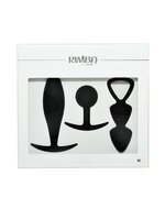 Rimba - Basel - Buttplug Set Van 3 - Zwart - Maat M