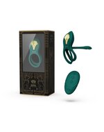 ZALO - Vibrerende Cockring & koppelvibrator BAYEK met afstandsbediening - smaragdgroen