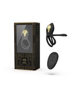 ZALO - Vibrerende Cockring & koppelvibrator BAYEK met afstandsbediening - obsidian zwart