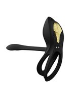 ZALO - Vibrerende Cockring & koppelvibrator BAYEK met afstandsbediening - obsidian zwart