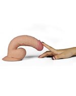 Lovetoy - Vibrerende Dildo - The Ultra Soft Dude - Superzacht materiaal - 20 cm - lichte huidskleur