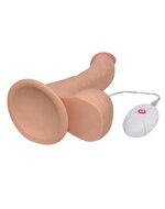Lovetoy - Vibrerende Dildo - The Ultra Soft Dude - Superzacht materiaal - 21 cm - lichte huidskleur