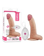 Lovetoy - Vibrerende Dildo - The Ultra Soft Dude - Superzacht materiaal - 21 cm - lichte huidskleur