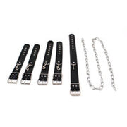 Budget Bondageset Met collar, hand- En voetboeien - Zwart