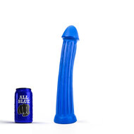 All Blue - XXL Dildo Met ribbels 31 x 5.5 cm - Blauw