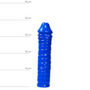 All Blue - Dildo - 38 x 8,5 cm - Blauw