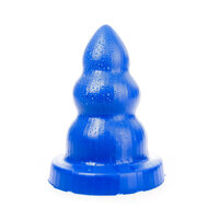 All Blue - Triple Pleasure Buttplug - Blauw - Maat S