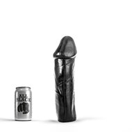 All Black - Zwarte Realistische Anaal Dildo Met Grote Eikel - 28 x 7.5 cm