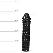 All Black - Extra Grote Dildo - 38 x 8.5 cm - Zwart