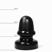 All Black - Buttplug - Met stimulerende ribbel 23 x 13.5 cm - Zwart