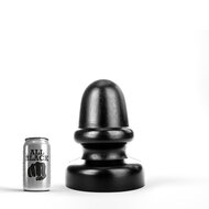 All Black - Buttplug - Met stimulerende ribbel 23 x 13.5 cm - Zwart