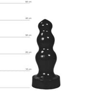 All Black - XXL Buttplug Met bolletjes 38 x 11.5 cm - Zwart