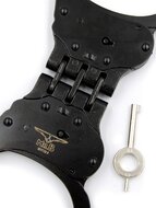 Mister B Cuff - Hinged - Scharnierende Politiehandboeien - Zwart
