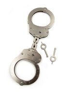 Mister B Cuff - Double Lock with hoop - Politiehandboeien - Zilver