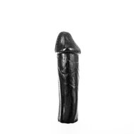 All Black - Zwarte Realistische Anaal Dildo Met Grote Eikel - 28 x 7.5 cm