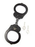 Mister B Cuff - Double Lock with hoop - Politiehandboeien - Zwart
