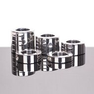 Kiotos - Ballstretcher RVS Met Groeven Scharnierend 14 mm Hoog - Diameter 35 mm