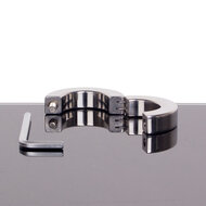Kiotos - Ballstretcher RVS Met Groeven Scharnierend 14 mm Hoog - Diameter 35 mm