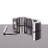 Kiotos - Ballstretcher RVS Met Groeven Scharnierend 28 mm hoog ‚ 35 mm diameter