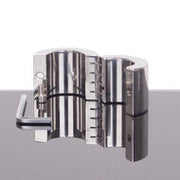 Kiotos - Ballstretcher RVS Met Groeven Scharnierend 42 mm Hoog - Diameter 35 mm