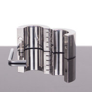Kiotos - Ballstretcher RVS Met Groeven Scharnierend 42 mm Hoog - Diameter 35 mm